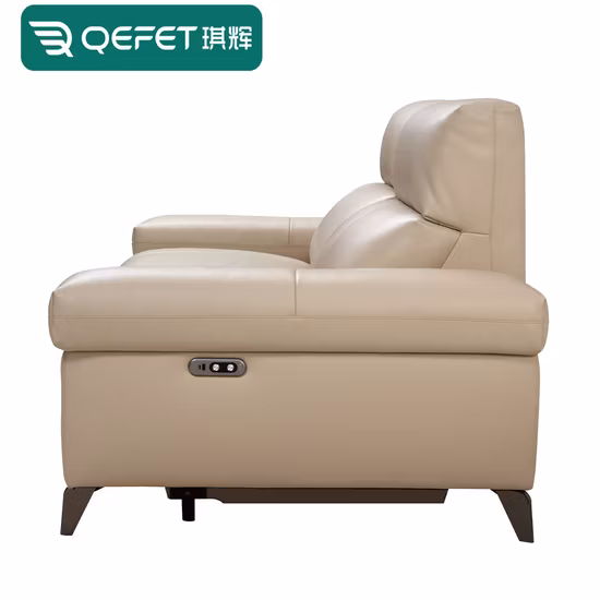 Wholesale Luxury Lounge Modern Design Brown Leather Electric Couch Recliner Sofa Set