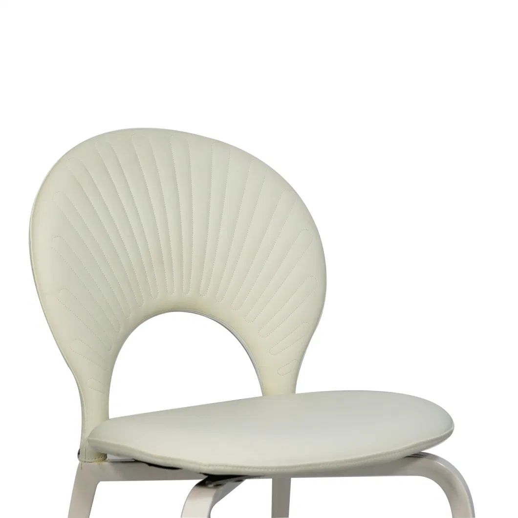 Wholesale Living Room Modern Furniture PU Leather Restaurant White Wedding Dining Chair