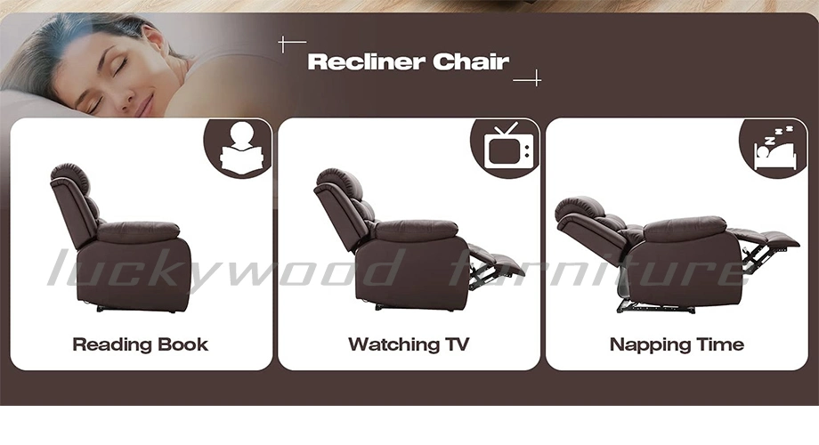 Functional Comfortable Leisure Sofa Recliner Chair Manual Reclinable Chair Living Room Sofa