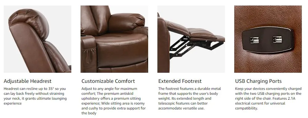 Power Lift Recliner Chair for Elderly, with Remote Control for Living Room