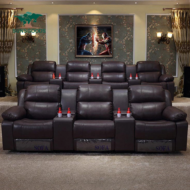 Good Price Foshan Factory, Reclining Electric Furniture Sofa Home Leather Theater Sectional Recliner Sofa, Antique Wooden Chair