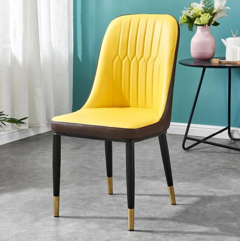 Best Selling Hot Products High Quality with Low Price Restaurant Home Dinner Furmiture Metal Leisure PU Leather Modern Dining Chair