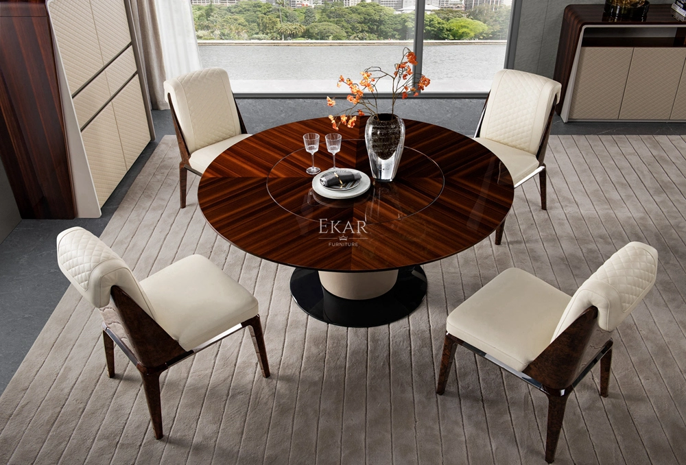 Wood Leg Upholstered Dining Chairs High Quality Dining Chairs Modern Leather Wooden Dining Restaurant Chair