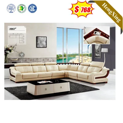Durable Modern Luxury Large Home Furniture L Shape Couch Corner Recliner Sofa Genuine Leather Living Room Sofa Set